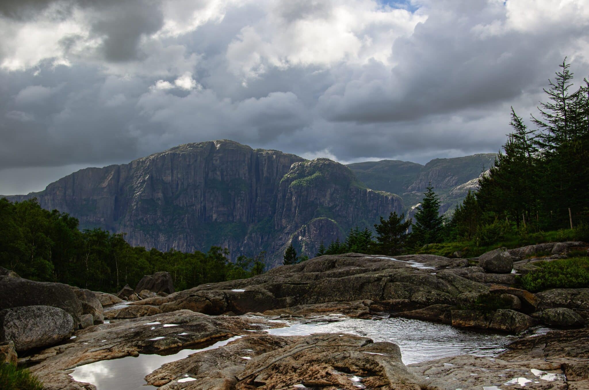 Rocks and trees in Norway