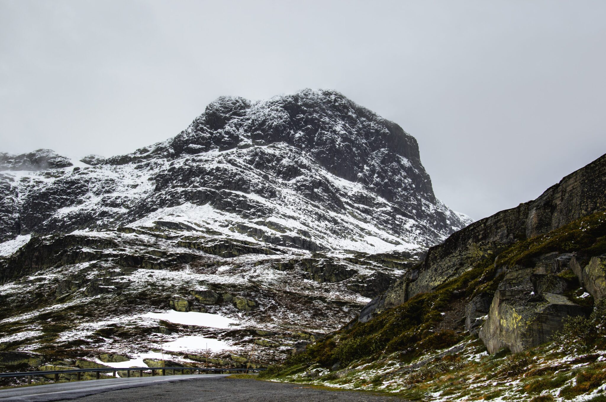 A snow-capped mountain in Norway