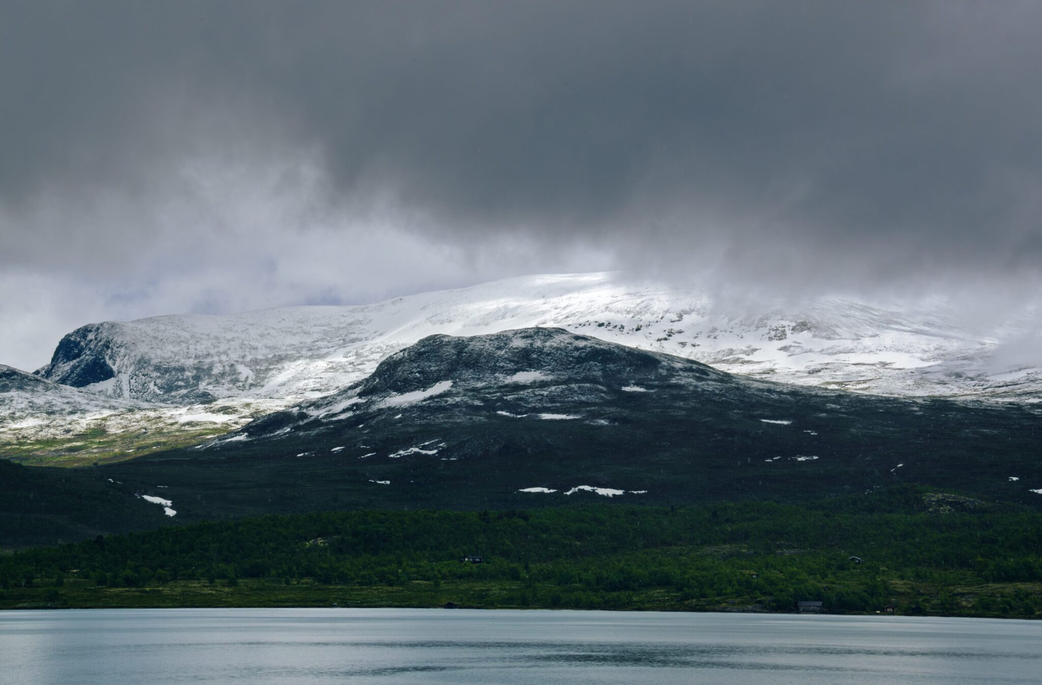 A snow-capped mountain in Norway