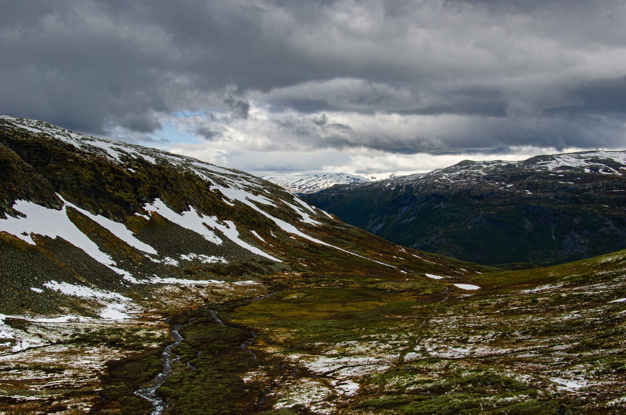Mountains and river near Jotunheimen National Park