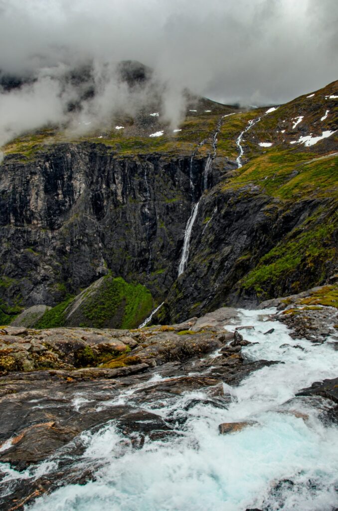Waterfall on the Trollstigen road