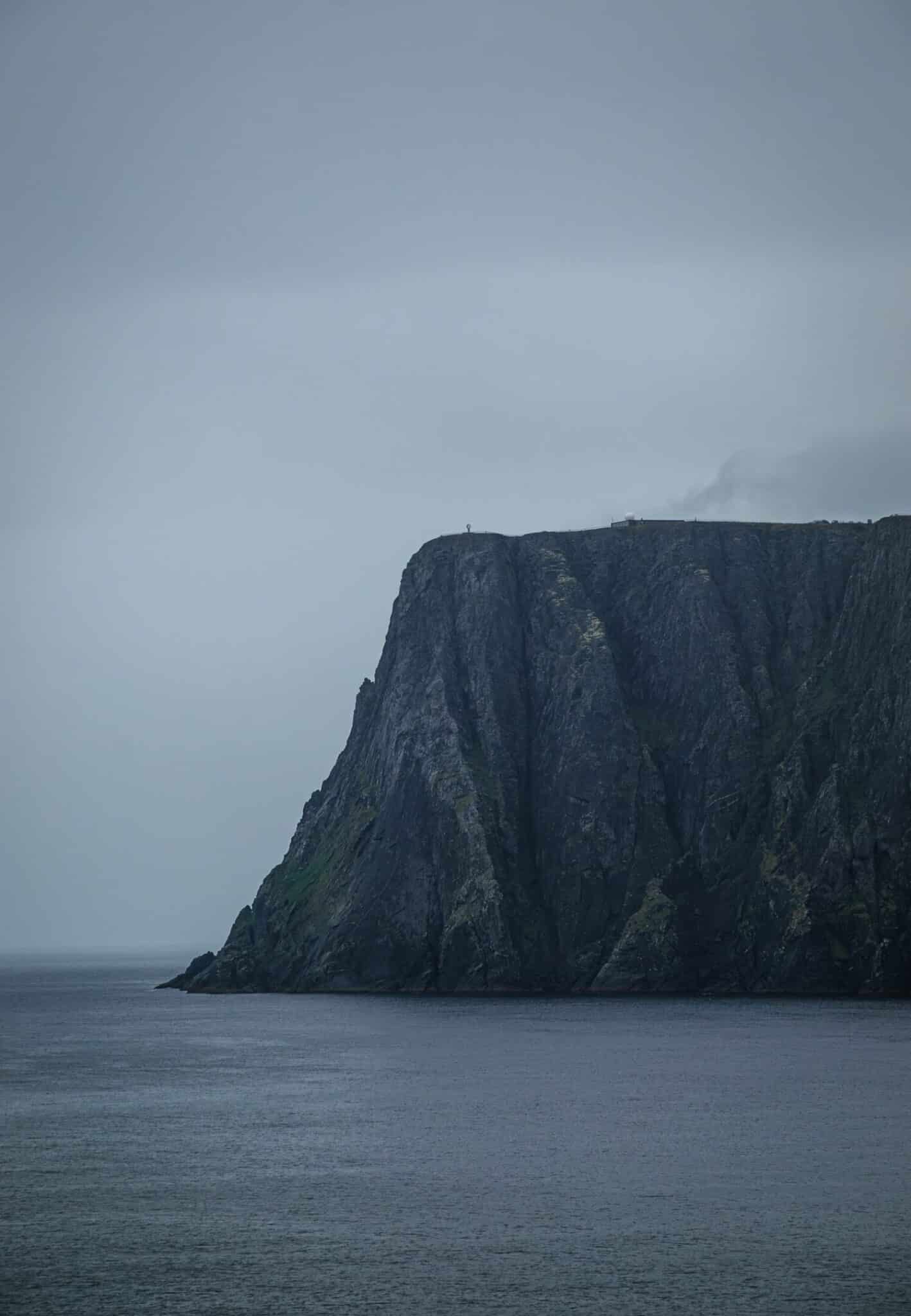 Sea and cliff on Nordkapp