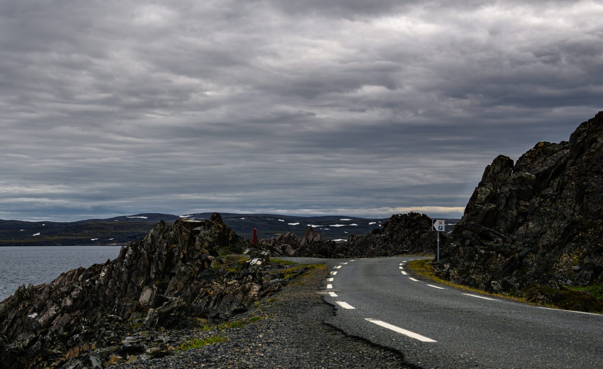 Varanger road and rocks