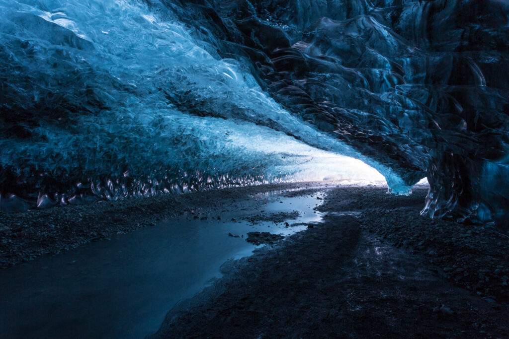 Vatnajökull ice cave on Island
